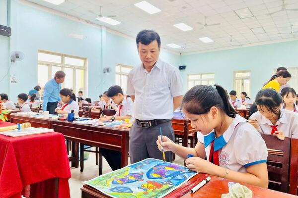 Tổ chức Hội thi “Giải thưởng Mỹ thuật thiếu nhi huyện Bình Sơn” năm 2025