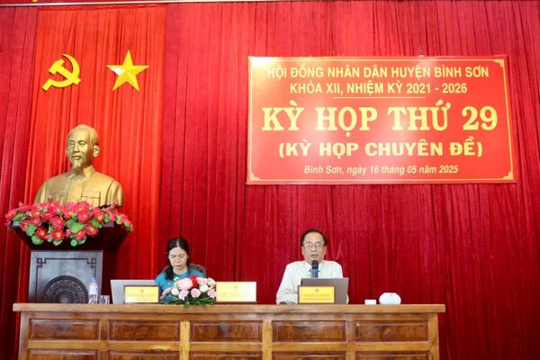 HĐND huyện Bình Sơn tổ chức kỳ họp thứ 29 (kỳ họp chuyên đề)