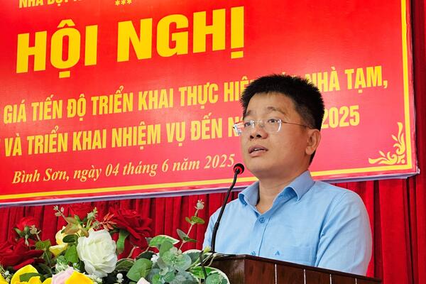 Bình Sơn họp đánh giá tiến độ triển khai xóa nhà tạm, nhà dột nát
