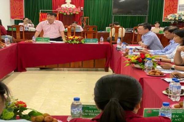 Đoàn công tác của Ngân hàng Chính sách xã hội Trung ương làm việc tại huyện Bình Sơn
