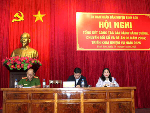 Bình Sơn Hội nghị tổng kết công tác cải cách hành chính, chuyển đổi số và Đề án 06