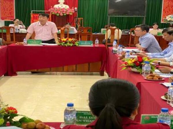 Đoàn công tác của Ngân hàng Chính sách xã hội Trung ương làm việc tại huyện Bình Sơn